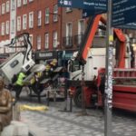 Overturned truck in Dublin City